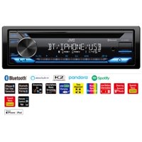 JVC KDSR86BT Single Din Car Stereo CD Player, With High Power Amplifier, AM/FM Radio, Bluetooth Audio, USB, MP3, Voice Control