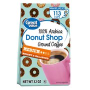Great Value Donut Shop 100% Arabica Medium Ground Coffee, 32 oz