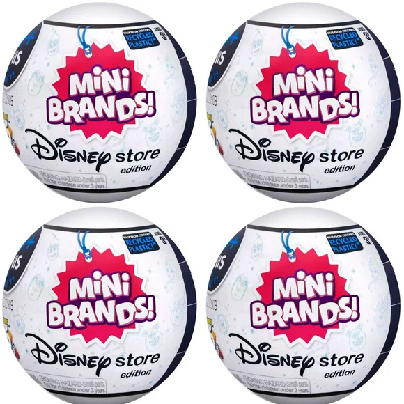 5 Surprise Mini Brands! Disney Store Edition LOT of 4 Mystery Packs