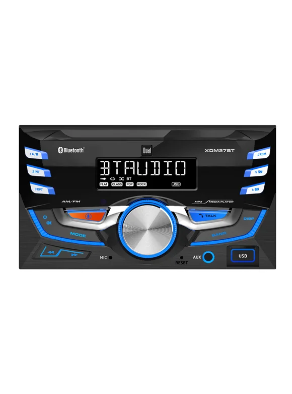 Dual Electronics XDM27BT Double Din Car Stereo Receiver with Bluetooth, New