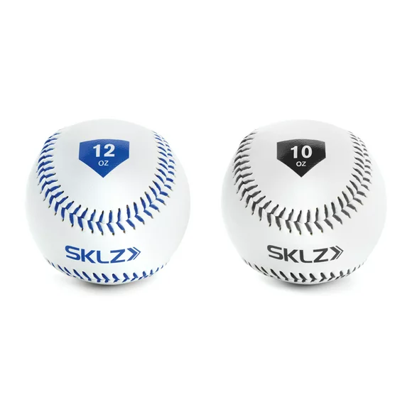 SKLZ Weighted Training Baseballs for Arm Strength Training,10 and 12 oz, 2 Pack