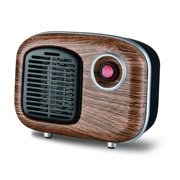 Soleil Electric Personal Ceramic Mini Heater 250W Indoor Wood MH-08S