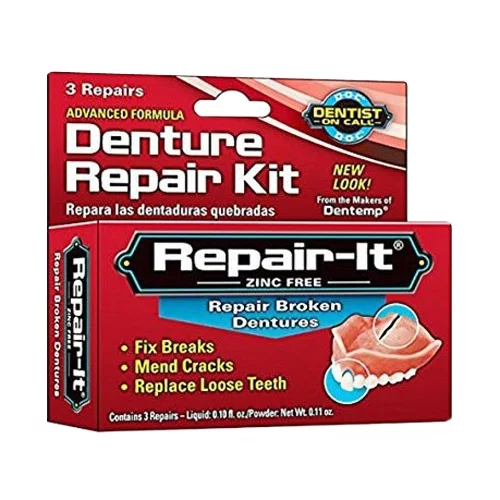 Dentemp Repair It Advanced Formula Denture Repair Kit, Repairs, 3 Ea, 2 Pack