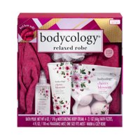 BoBodycology Cherry Blossom Relaxed Robe Bath & Body Gift Set, 5 PC