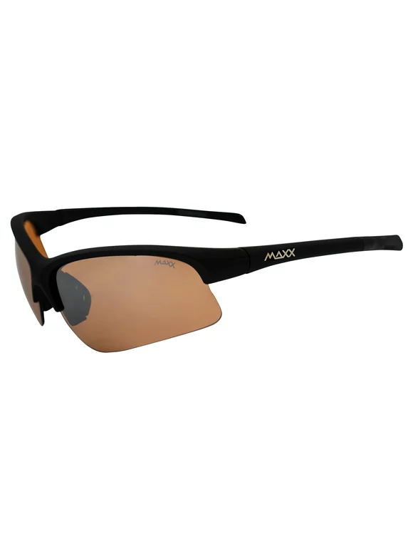 Maxx Sunglasses TR90 Maxx Domain HD Black Amber Lens