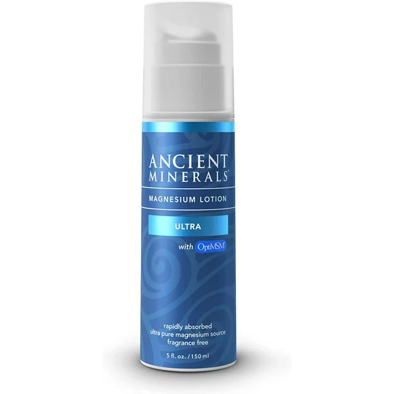 Ancient Minerals Magnesium Lotion Ultra Muscle Pain Relief, Leg Cramps, Restless Sleep, 5 Oz