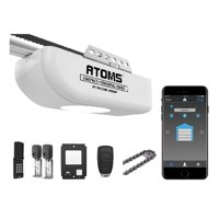 Skylink Atoms ATR-1612CKW Smartphone-Controlled Anti-Breaking Chain Drive Garage Door Opener with Built-In Bright LED Light, with Remote Control and Wireless Keypad