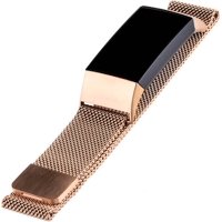WITHit - Stainless Steel Mesh Band for Fitbit Charge 3 - Rose Gold
