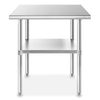 NSF Stainless Steel Commercial Kitchen Prep & Work Table - 36 in. x 24 in.