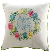 National Tree 16" X 16" "Happy Easter" Decorative Pillow