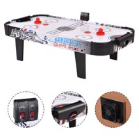 Costway 42''Air Powered Hockey Table Game Room Indoor Sport Electronic Scoring 2 Pushers