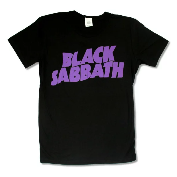 Bravado Adult Black Sabbath "Purple Logo" Black Slim Fit T Shirt (XX-Large)