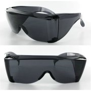 Extra Large Fit COVER Over Most Rx Glasses Sunglasses Safety drive put Dark Lens