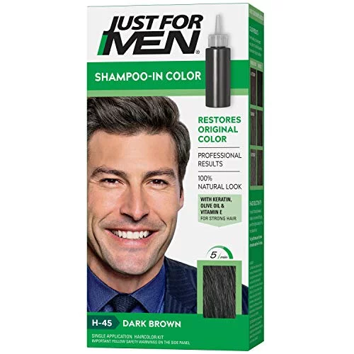 Just For Men Shampoo-in Hair Dye for Men, H-45 Dark Brown