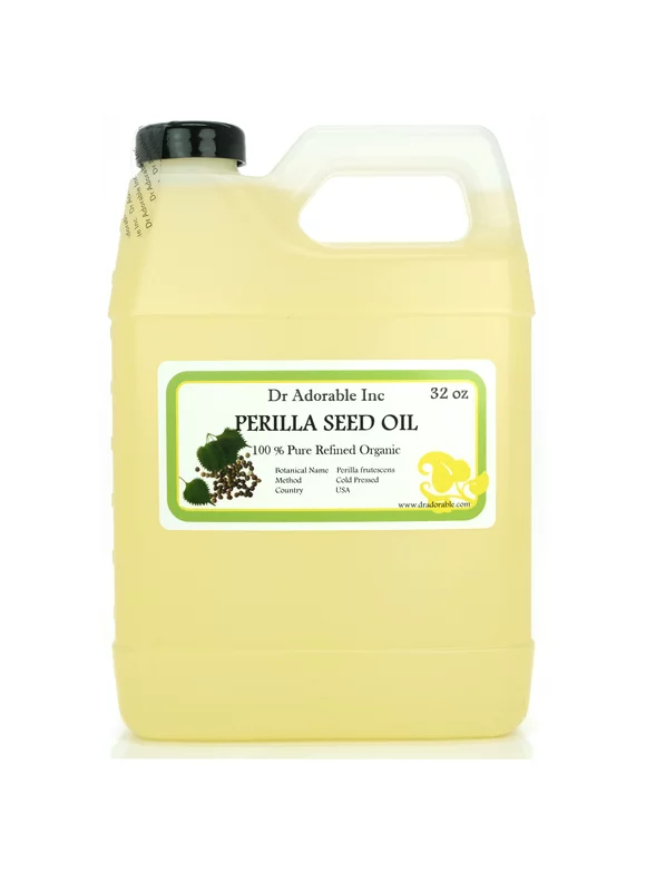 Dr. Adorable - 100% Pure Perilla Seed Oil - Organic Cold Pressed Natural Hair Skin Care Anti Aging - 32 oz