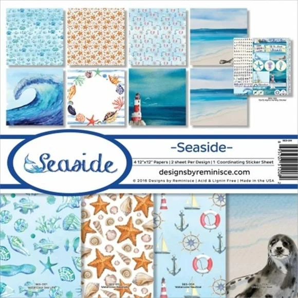 Reminisce Collection Kit 12"X12"-Seaside