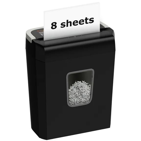 Bonsaii 8-Sheet Cross Cut Paper Shredder C277-C for Home Office Use