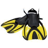 Snorkel Master Adult Yellow Swimming Snorkeling Fins, Medium