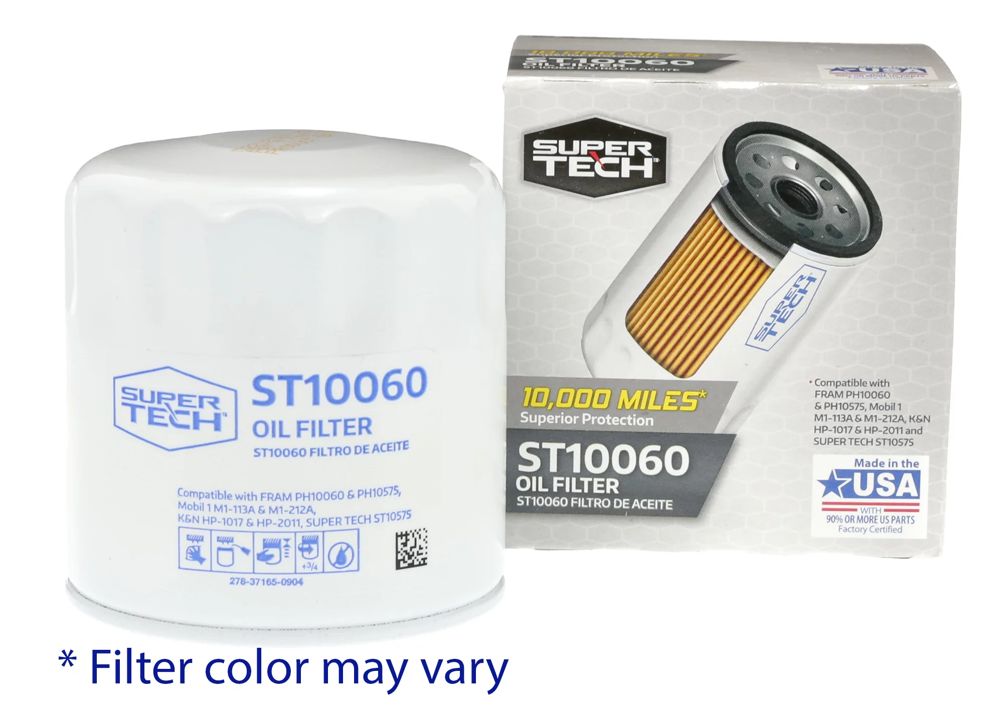 Super Tech ST10060 10K mile Oil Filter for Buick, Cadillac, Chevrolet, GMC, Chrysler, Dodge and Jeep