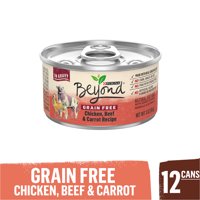 (12 Pack) Purina Beyond Grain Free, Natural Gravy Wet Cat Food, Grain Free Chicken, Beef & Carrot Recipe, 3 oz. Cans