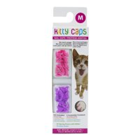 Kitty Caps Nail Caps for Cats | Safe, Stylish & Humane Alternative to Declawing | Covers Cat Claws, Stops Snags and Scratches, Medium (9-13 lbs), Hot Purple & Hot Pink 40 count
