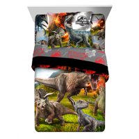 Jurassic World 2-Piece Comforter and Sham Set, Kids Bedding, Twin/Full