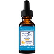 Vitamin Liquid D3 5000IU, Supports Bone  Immune Health, Aids in Healthy Cell Growth  Calcium Absorption, Citrus Flavor, 1 Fluid Ounce  by The Vitamin Shoppe