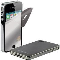 Scosche Dark Chrome metalliKASE AT&T iPhone 4 Plastic Case & Screen Protector