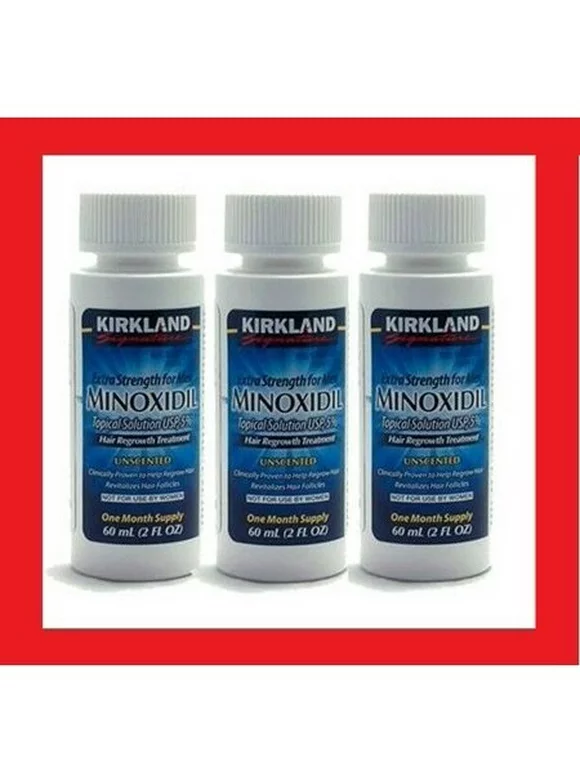 Minoxidil 5% Extra Strength Men Hair Regrowth Solution 3 Month Supply