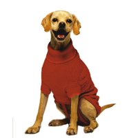 Classic Cable Dog Sweater Machine Washable Full Length Sweater Coverage Red
