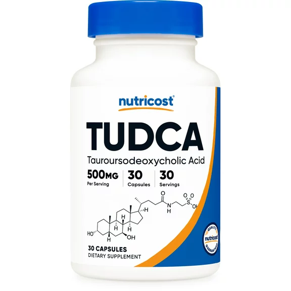 Nutricost Tudca 500mg, 30 Capsules (Tauroursodeoxycholic Acid) - Gluten Free, Non-GMO Supplement