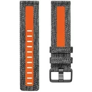 Fitbit Versa 2 Smartwatch Woven Band - Charcoal / Orange - Large - FB171WBGYTAL