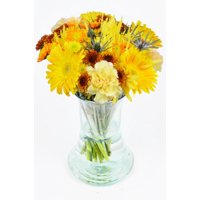 The Morning Sun Bouquet by Arabella Bouquets with FREE Elegant Hand-Blown Glass Vase