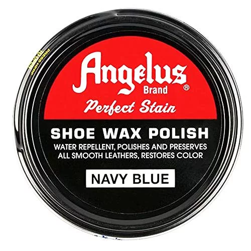 Angelus Brand Perfect Stain Shoe Wax Polish, 3 fl.oz, Navy Blue