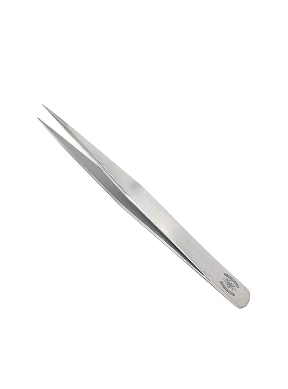 Scientific Labwares High Precision General Purpose Stainless Steel Lab Tweezers/Forceps with Straight Medium Point
