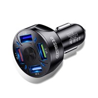 Car Accessories Charger 3 Ports USB Car Charger 4 Ports For SamsungHuawei Xiaomi Iphone 3.0 Fast Car Cigarette Lighter