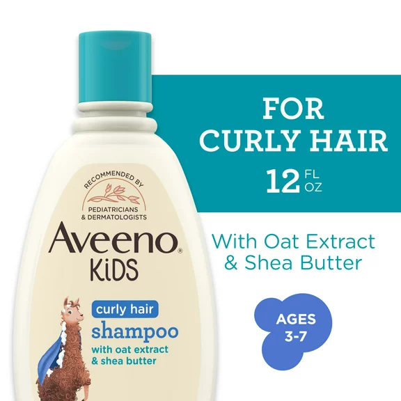 Aveeno Kids Curly Hair Shampoo, Hypoallergenic, 12 fl. oz