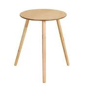 Collections Etc Wooden Round Side Accent Table, 20 Diameter x 25.5 Height  Sturdy Classic Three-Legged Round Side Table for Use in Bedroom, Living Room or Entryway
