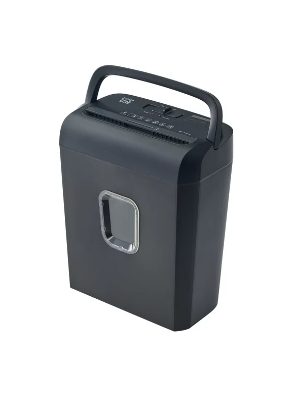 Pen+Gear 6-Sheet Micro-cut Paper/Credit Card Shredder with 3.4 Gallon Bin, Black,Home and Office use