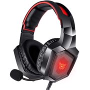 Gaming Headset for PS4, Xbox One, PC Headset w/Surround Sound, Noise Canceling Over Ear Headphones with Mic & LED Light, Compatible with PS4, Xbox One, Nintendo Switch, PC, PS3, Mac, Laptop