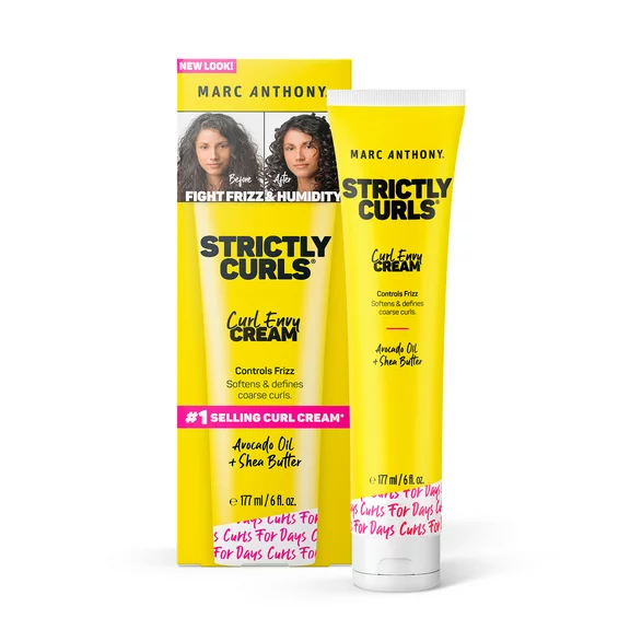 Marc Anthony Strictly Curls Frizz Control Cream with Shea Butter & Avocado Oil, 6 oz