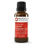 Protocol For Life Balance - Liquid Vitamin D-3 2,000 IU / 2 drops - Extra Strength Formula Supports Calcium Absorption, Bone and Dental Health, and Immune Function in Easy Drops - 1 fl oz (30 mL)