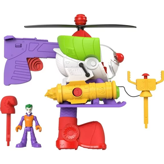 Imaginext DC Super Friends The Joker Robo Copter Toy Robot Figure & Helicopter, 3-Pieces
