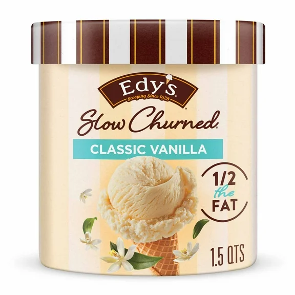 Edy's Dreyer's Slow Churned Classic Vanilla Light Ice Cream, Kosher, 1.41 Liters