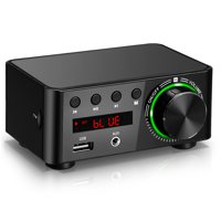 100W Mini Power Amplifier Hifi Stereo Sound Speaker bluetooth USB AUX Music Player Home Car Receiver Audio System with OTG function TF Card U Disk Inputs