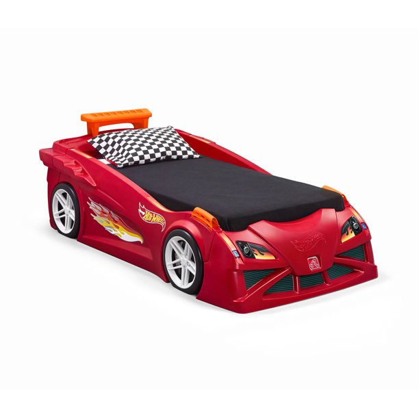 Step2 Hot Wheels Convertible Toddler To, Step2 Corvette Z06 Convertible Toddler To Twin Bed Blue