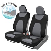 Motor Trend Waterproof Car Seat Covers for Front Seats, Gray - Universal Fit Neoprene Covers for Car Truck Van SUV