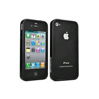 Scosche IP4EBKV Polycarbonate rubber edge case for iPhone 4 (Black / Black)