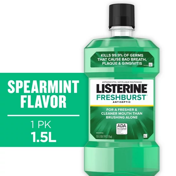 Listerine Freshburst Antiseptic Mouthwash/Mouth Rinse, Mint, 1.5 L