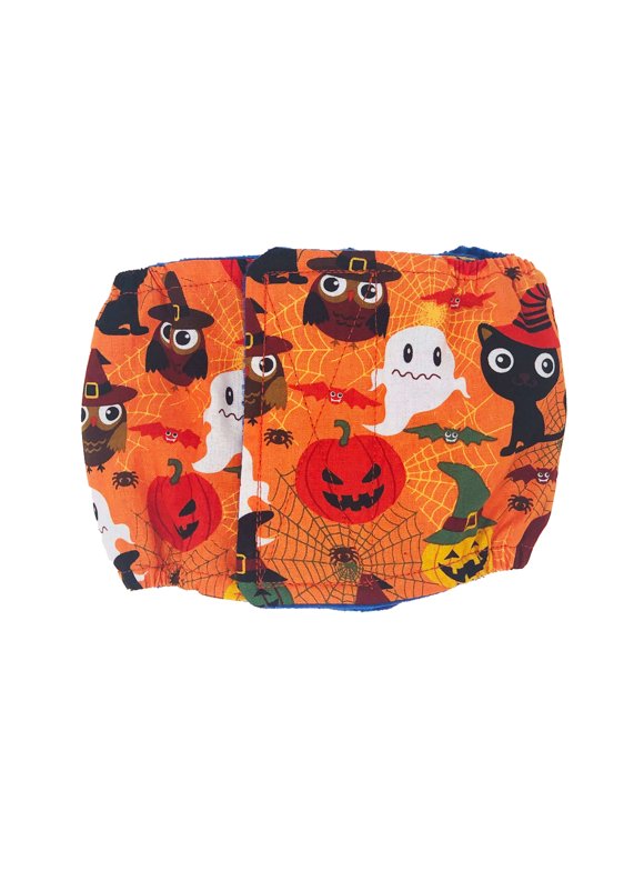 Barkertime Halloween Washable Dog Belly Band Male Wrap - Made in USA